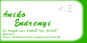 aniko endrenyi business card